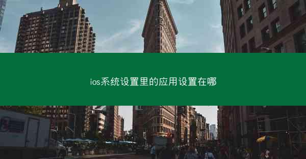 ios系统设置里的应用设置在哪