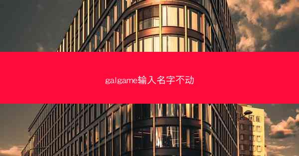 galgame输入名字不动