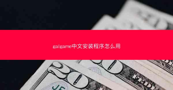 galgame中文安装程序怎么用