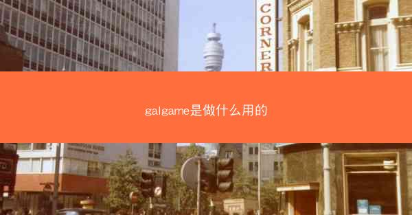 galgame是做什么用的