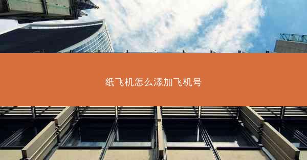 纸飞机怎么添加飞机号