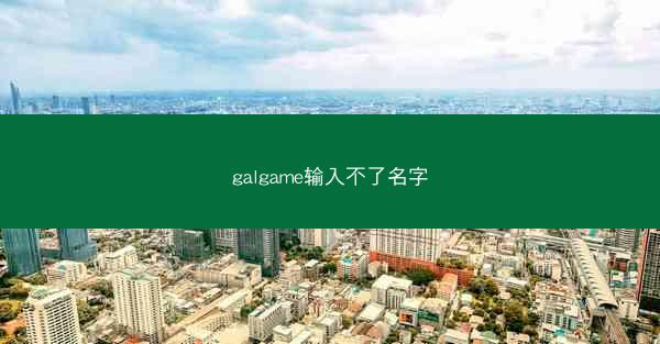 galgame输入不了名字