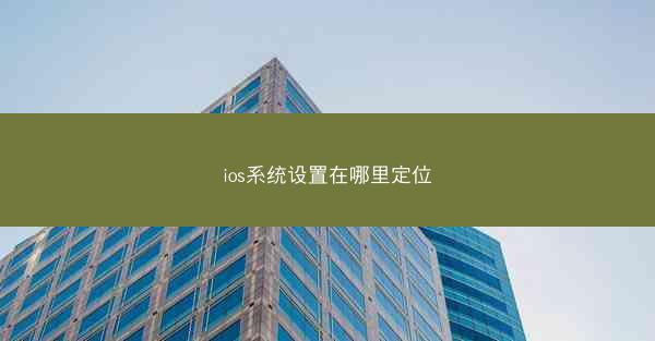 ios系统设置在哪里定位
