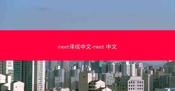 meet译成中文-meet 中文