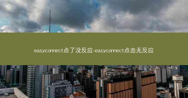 easyconnect点了没反应-easyconnect点击无反应