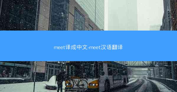 meet译成中文-meet汉语翻译
