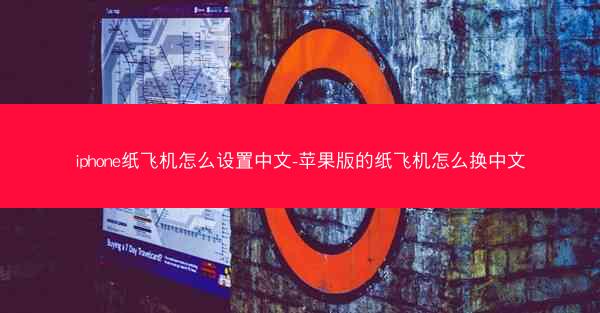 iphone纸飞机怎么设置中文-苹果版的纸飞机怎么换中文