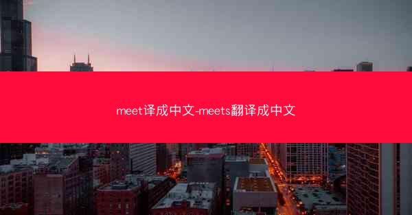 meet译成中文-meets翻译成中文