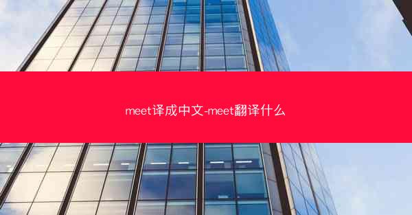 meet译成中文-meet翻译什么