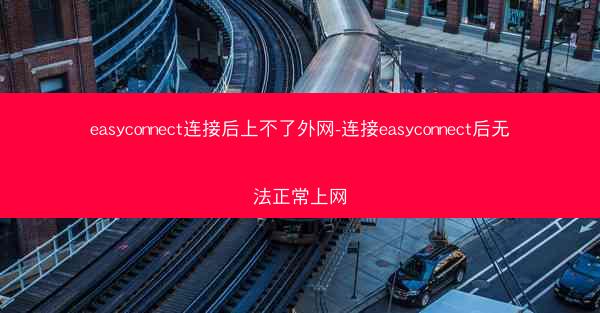 easyconnect连接后上不了外网-连接easyconnect后无法正常上网