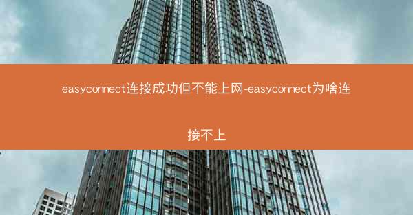 easyconnect连接成功但不能上网-easyconnect为啥连接不上