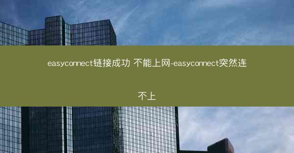 easyconnect链接成功 不能上网-easyconnect突然连不上