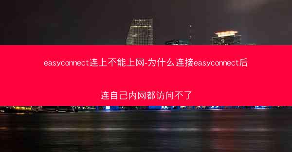 easyconnect连上不能上网-为什么连接easyconnect后连自己内网都访问不了