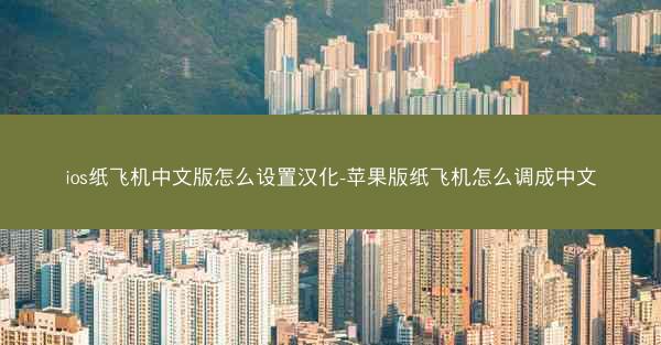 ios纸飞机中文版怎么设置汉化-苹果版纸飞机怎么调成中文