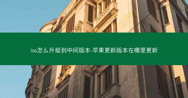 ios怎么升级到中间版本-苹果更新版本在哪里更新